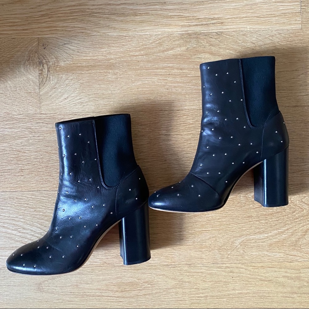 Rag and Bone Agnes Black Stud Chelsea Heel Boots